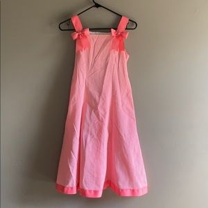 Pink gingham bow dress Sz 10 NWT